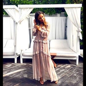 Love shack fancy silk maxi